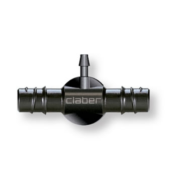Claber 91073 Raccordo A Tre Vie 1/2" - 1/4" Per Microirrigazione - Confezione Da 2 Pezzi, Adattatore Per Tubo Giardino